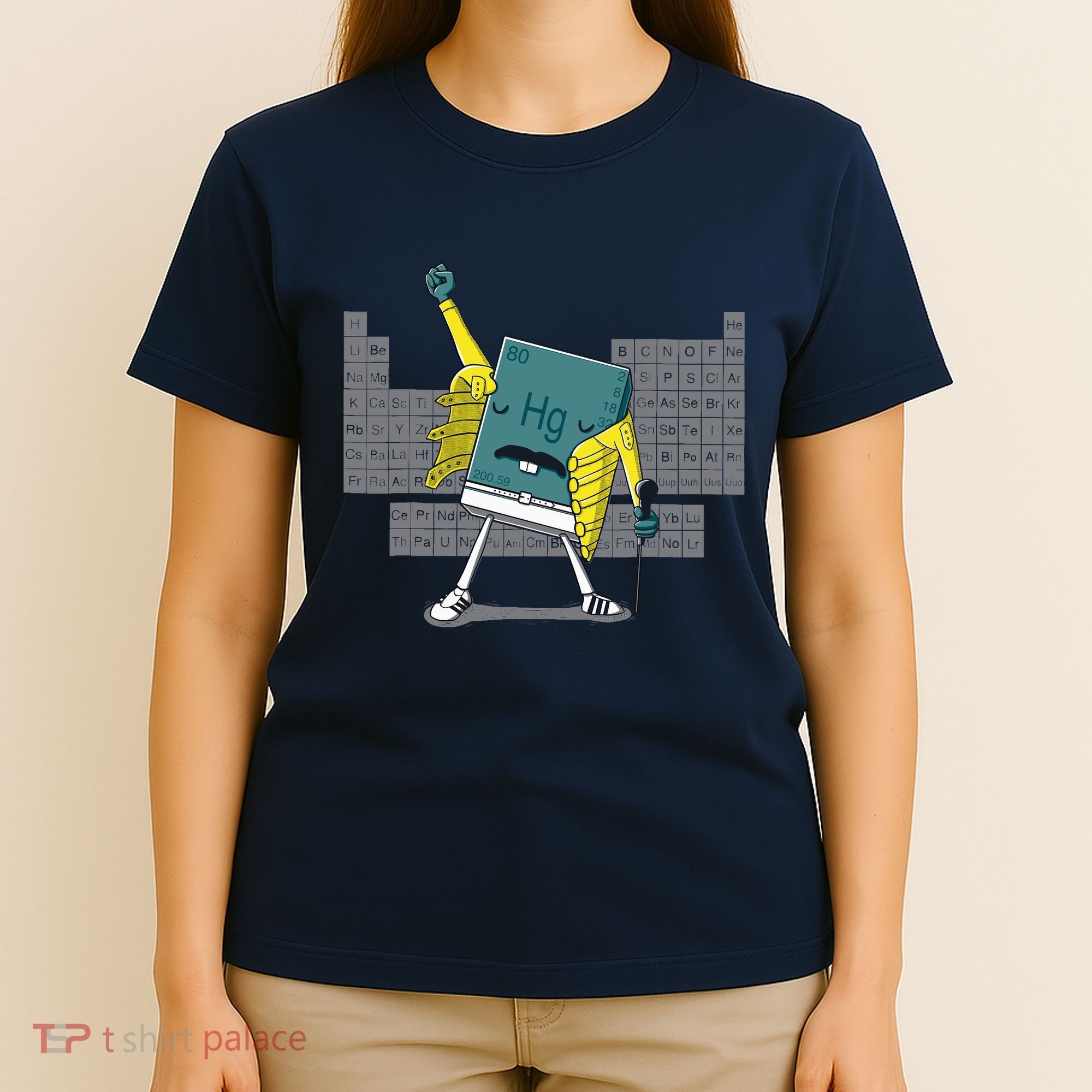 Science Chemistry Mercury Rock Meme Queen Lol Parody Freddie T-Shirt