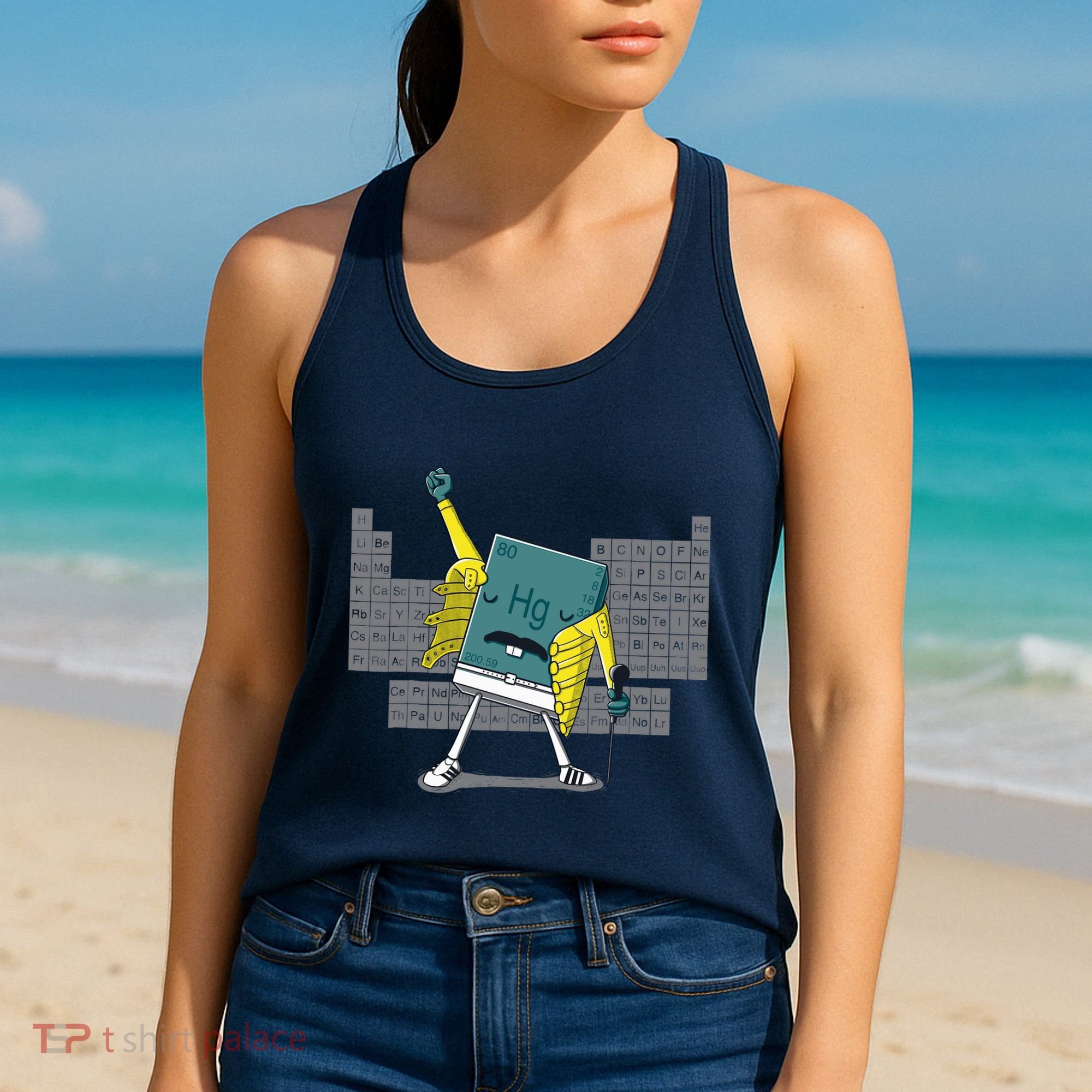 Science Chemistry Mercury Rock Meme Queen Lol Parody Freddie Women's Tank Top