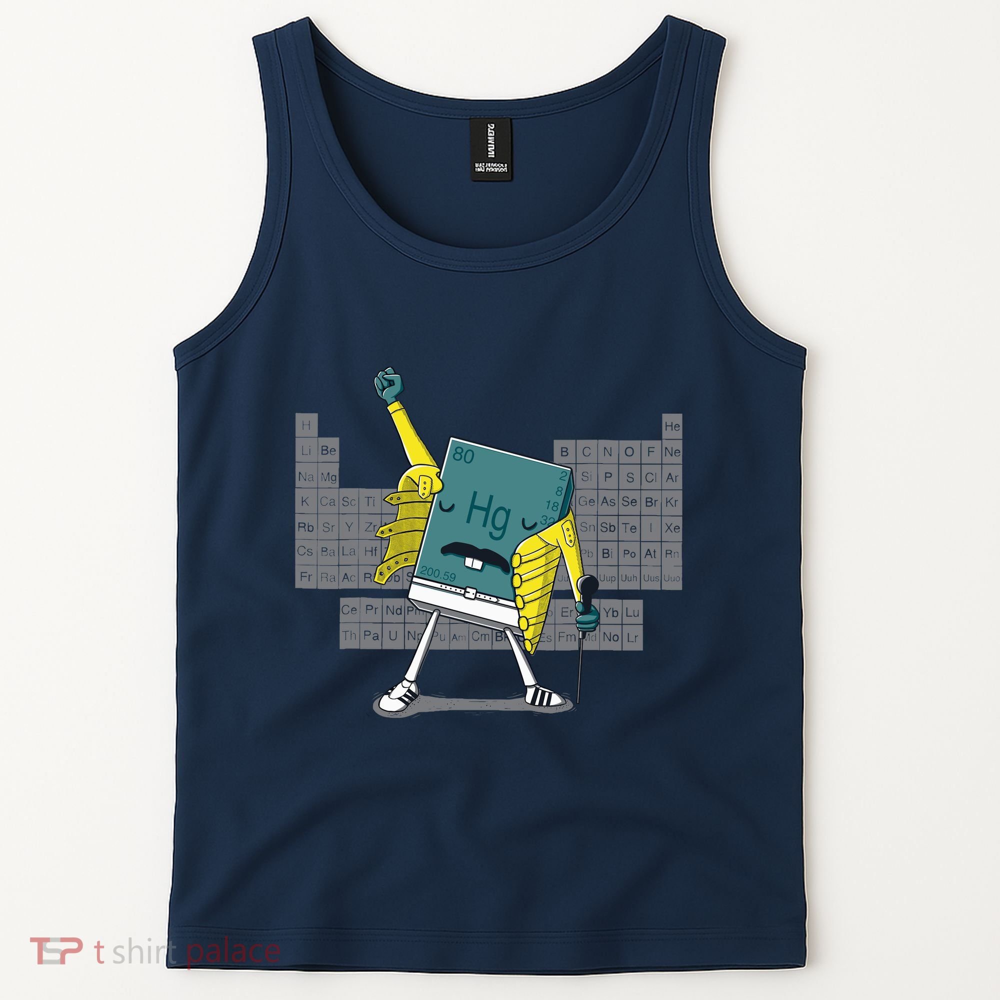 Science Chemistry Mercury Rock Meme Queen Lol Parody Freddie Tank Top