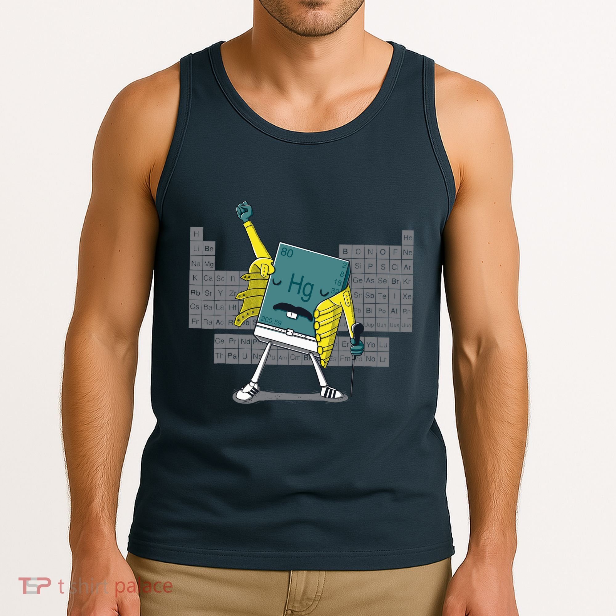 Science Chemistry Mercury Rock Meme Queen Lol Parody Freddie Tank Top
