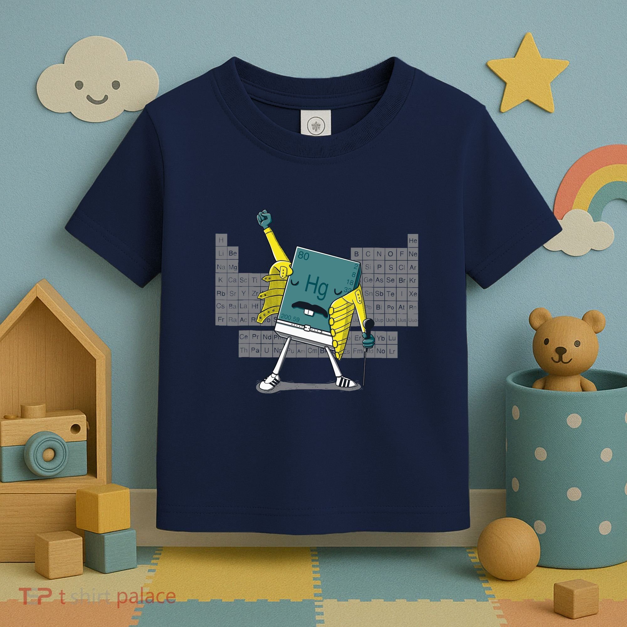 Science Chemistry Mercury Rock Meme Queen Lol Parody Freddie Toddler T-Shirt