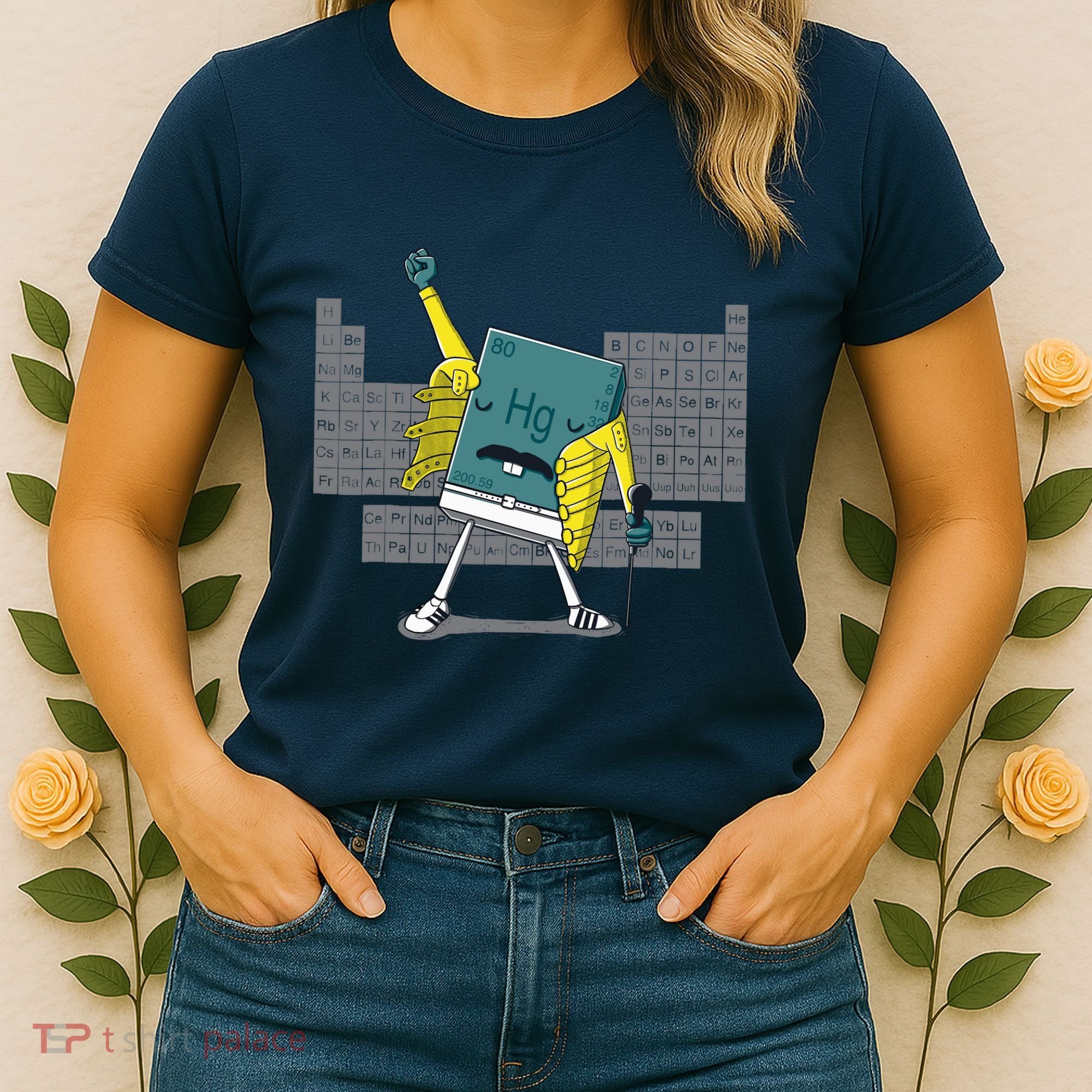 Science Chemistry Mercury Rock Meme Queen Lol Parody Freddie Women's T-Shirt