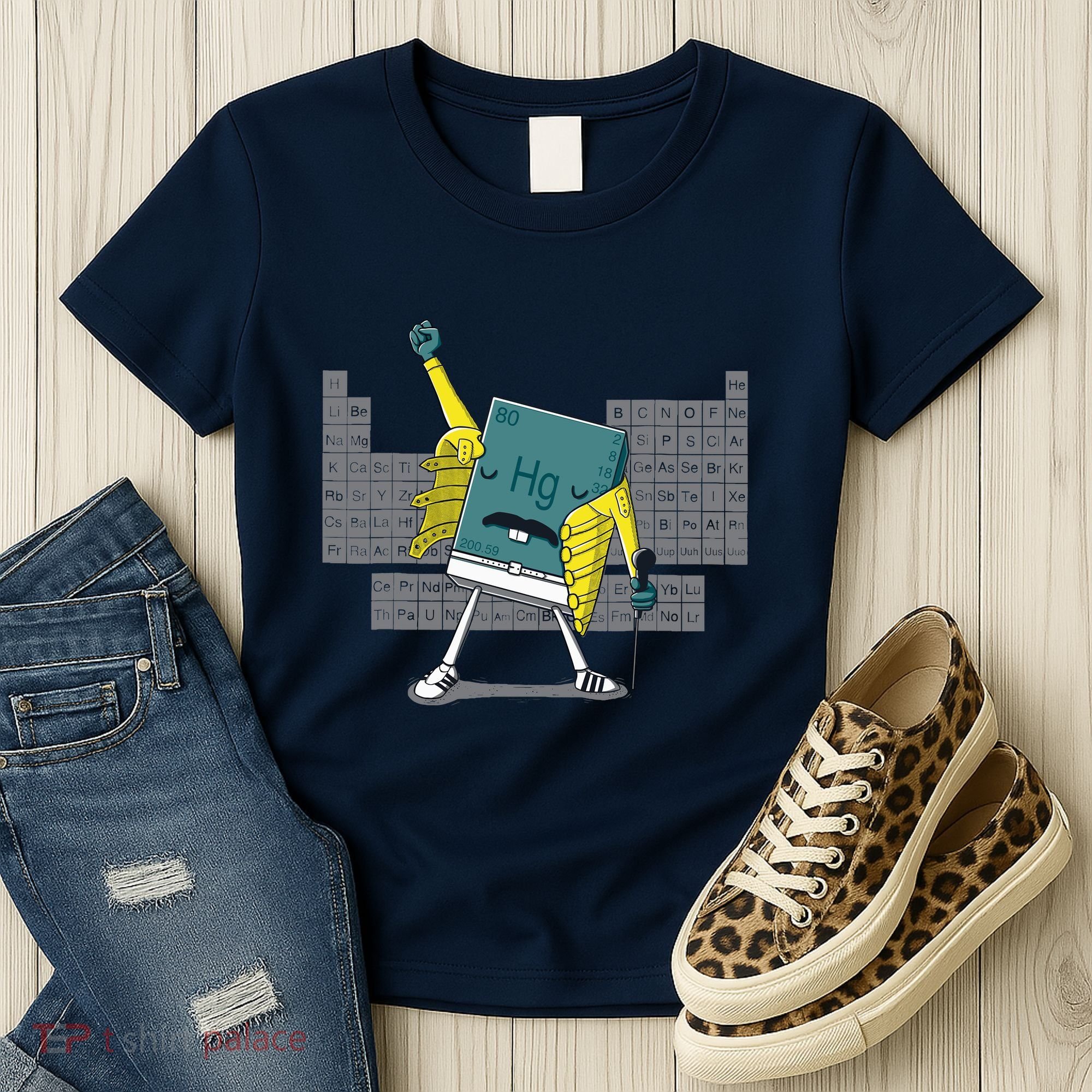 Science Chemistry Mercury Rock Meme Queen Lol Parody Freddie Women's T-Shirt