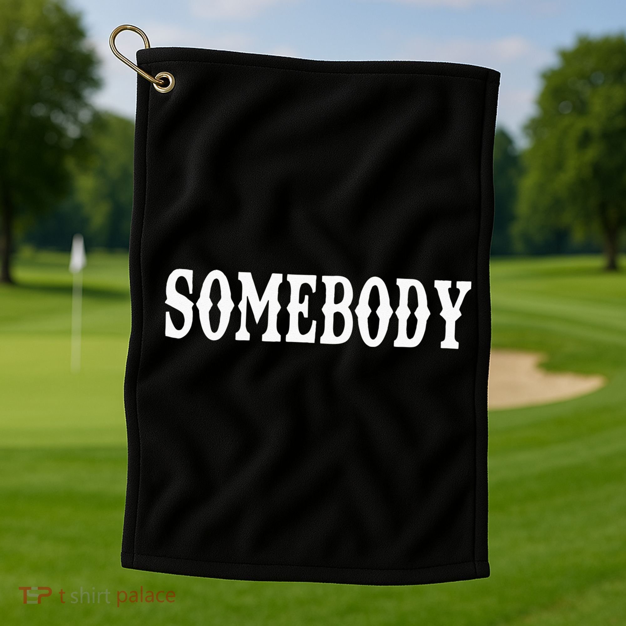Somebody Couples Matching Somebodys Problem Golf Towel
