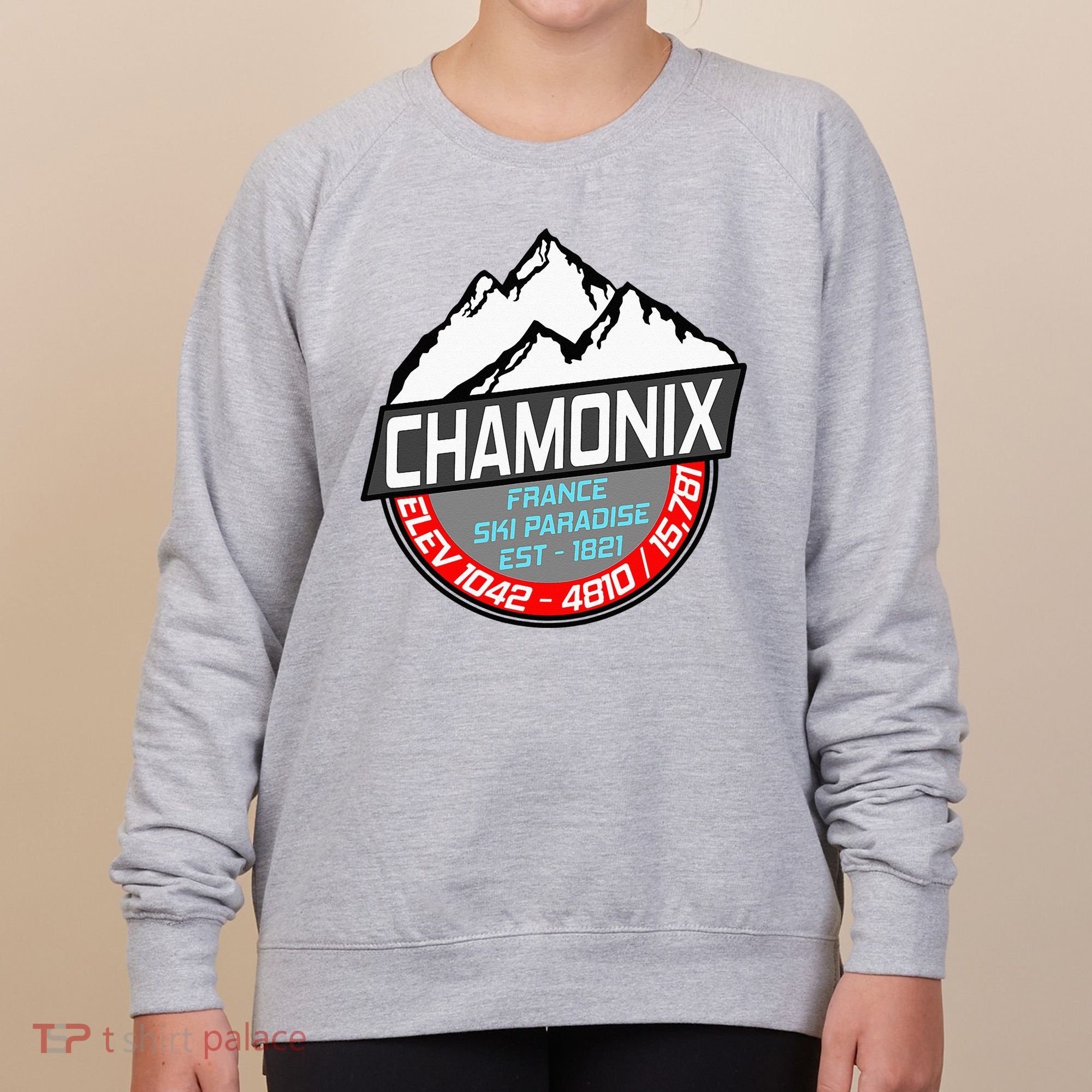 Ski Chamonix Mont Blanc France Skiing Paradise Women's Sweatshirt