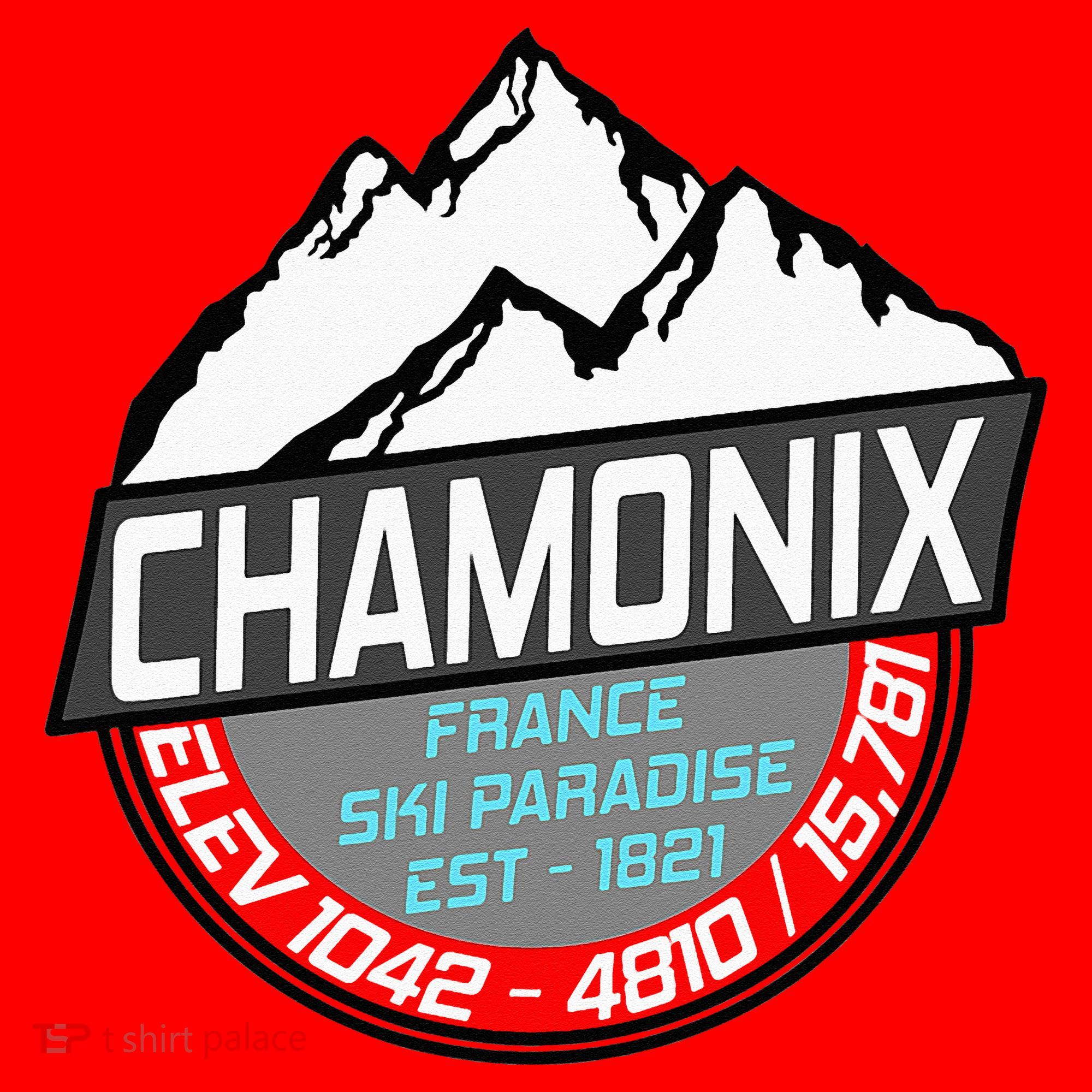 Ski Chamonix Mont Blanc France Skiing Paradise Santa Hat