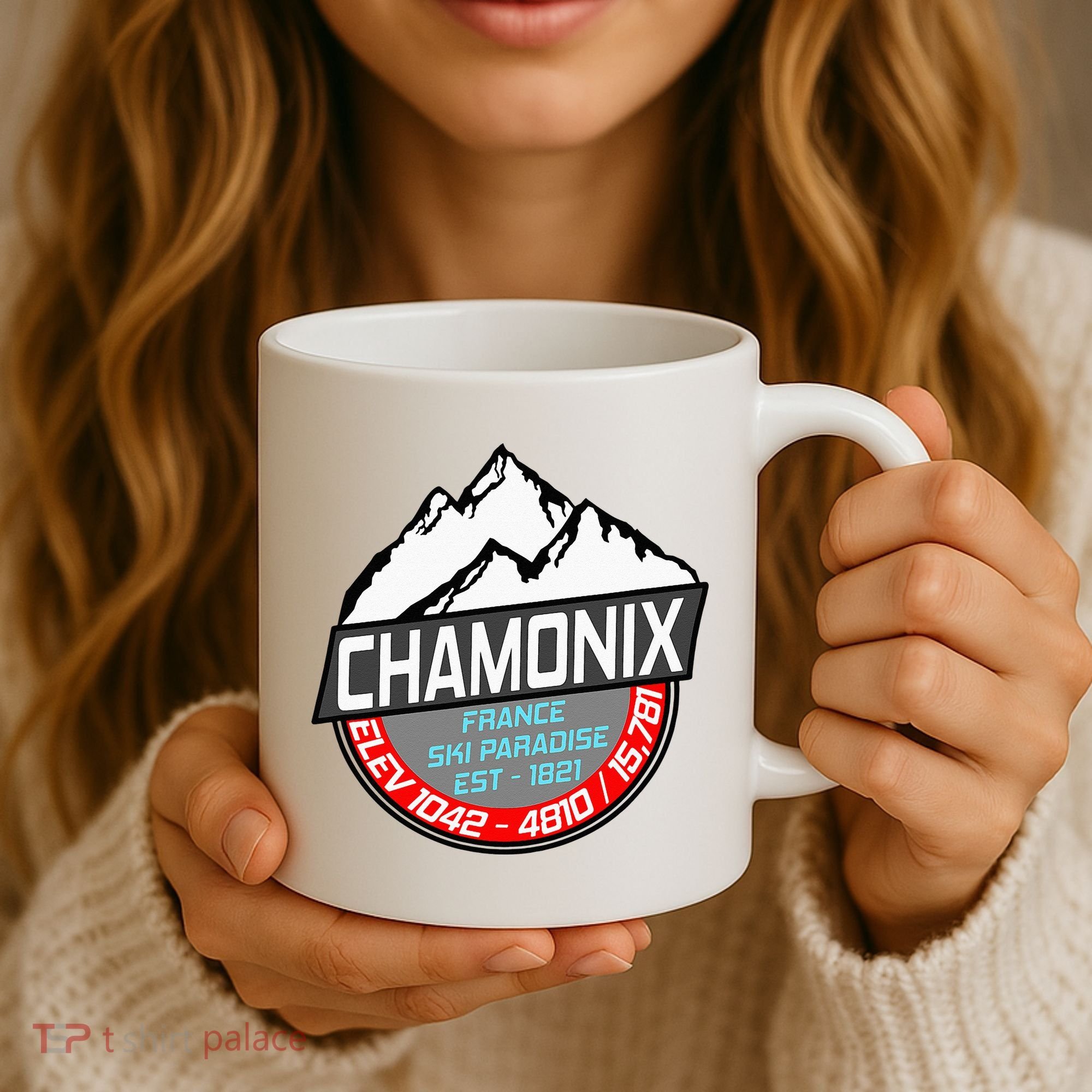 Ski Chamonix Mont Blanc France Skiing Paradise Coffee Mug