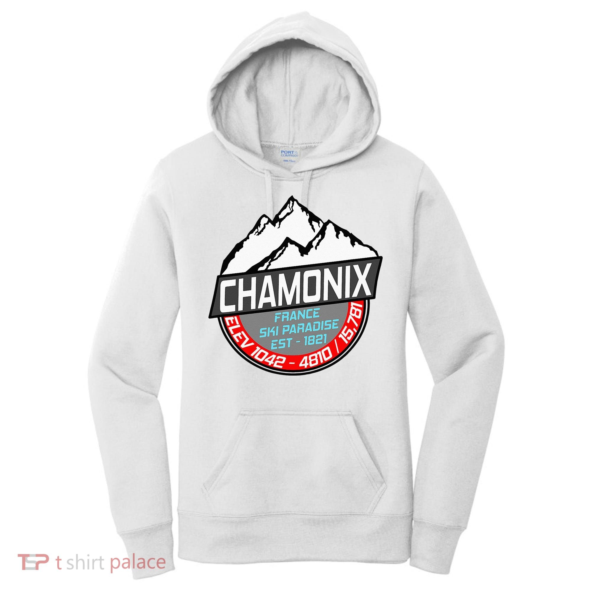 Ski Chamonix Mont Blanc France Skiing Paradise Women's Hoodie