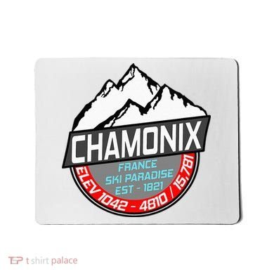 Ski Chamonix Mont Blanc France Skiing Paradise Mousepad