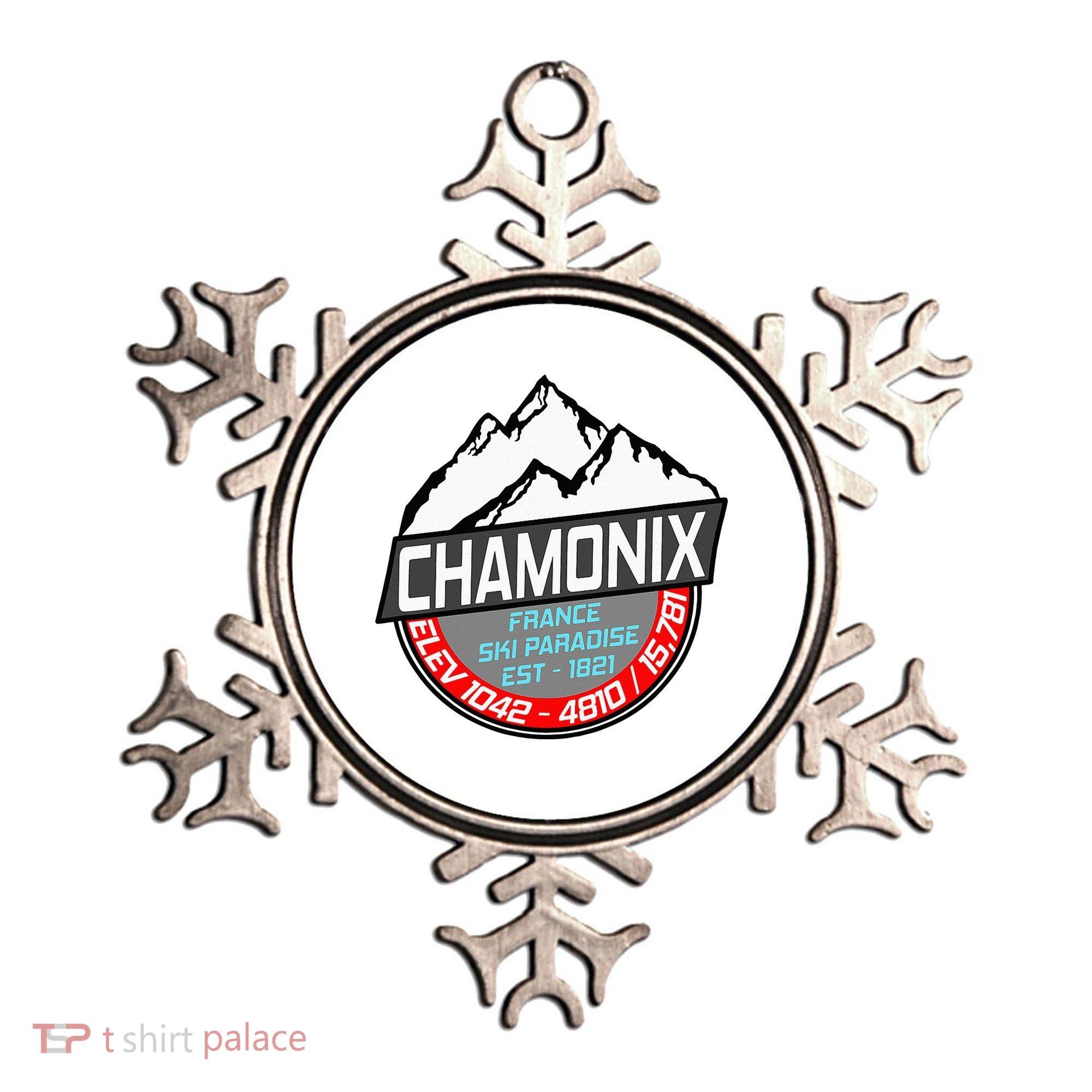 Ski Chamonix Mont Blanc France Skiing Paradise Ornament