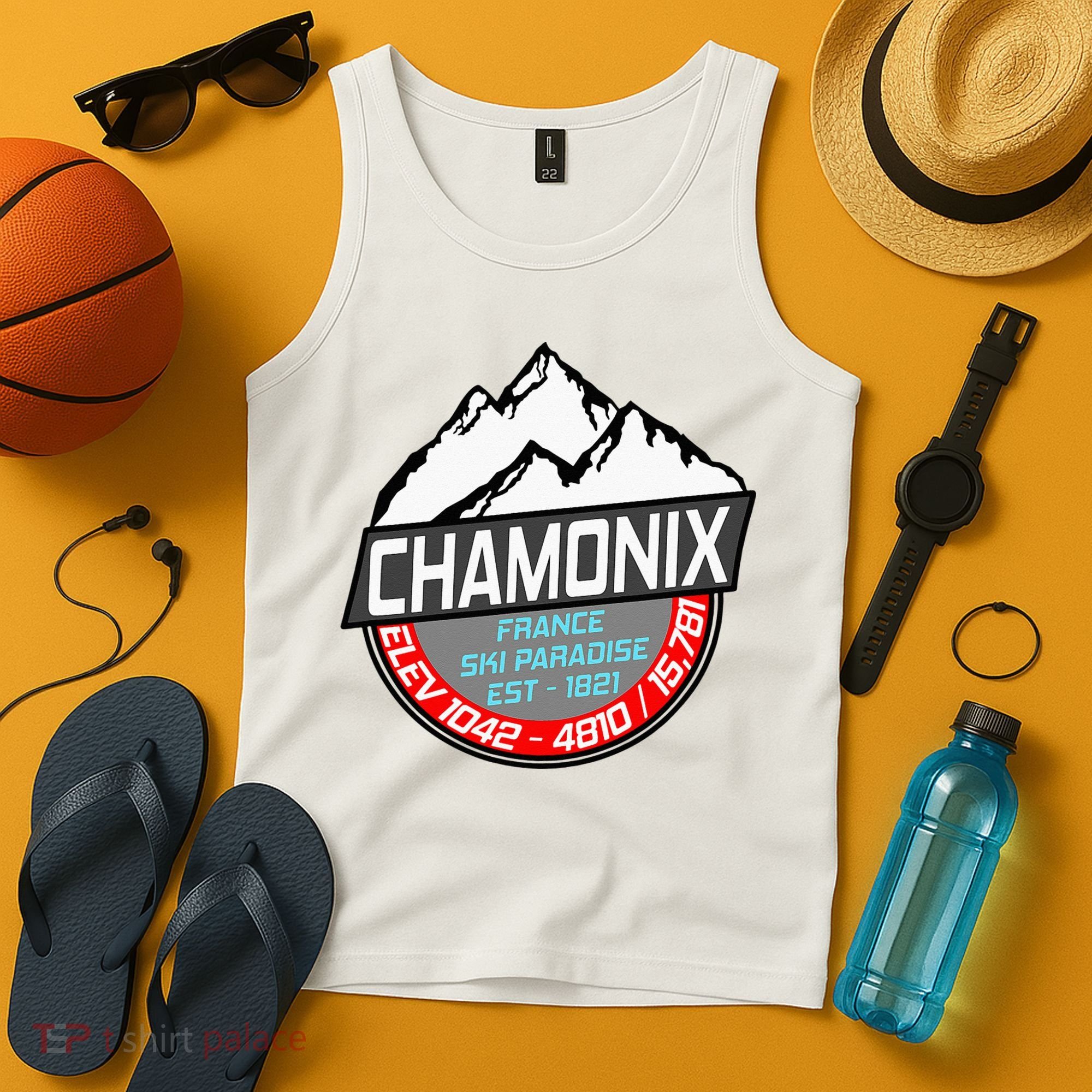Ski Chamonix Mont Blanc France Skiing Paradise Tank Top
