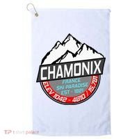 Ski Chamonix Mont Blanc France Skiing Paradise Golf Towel thumb 0