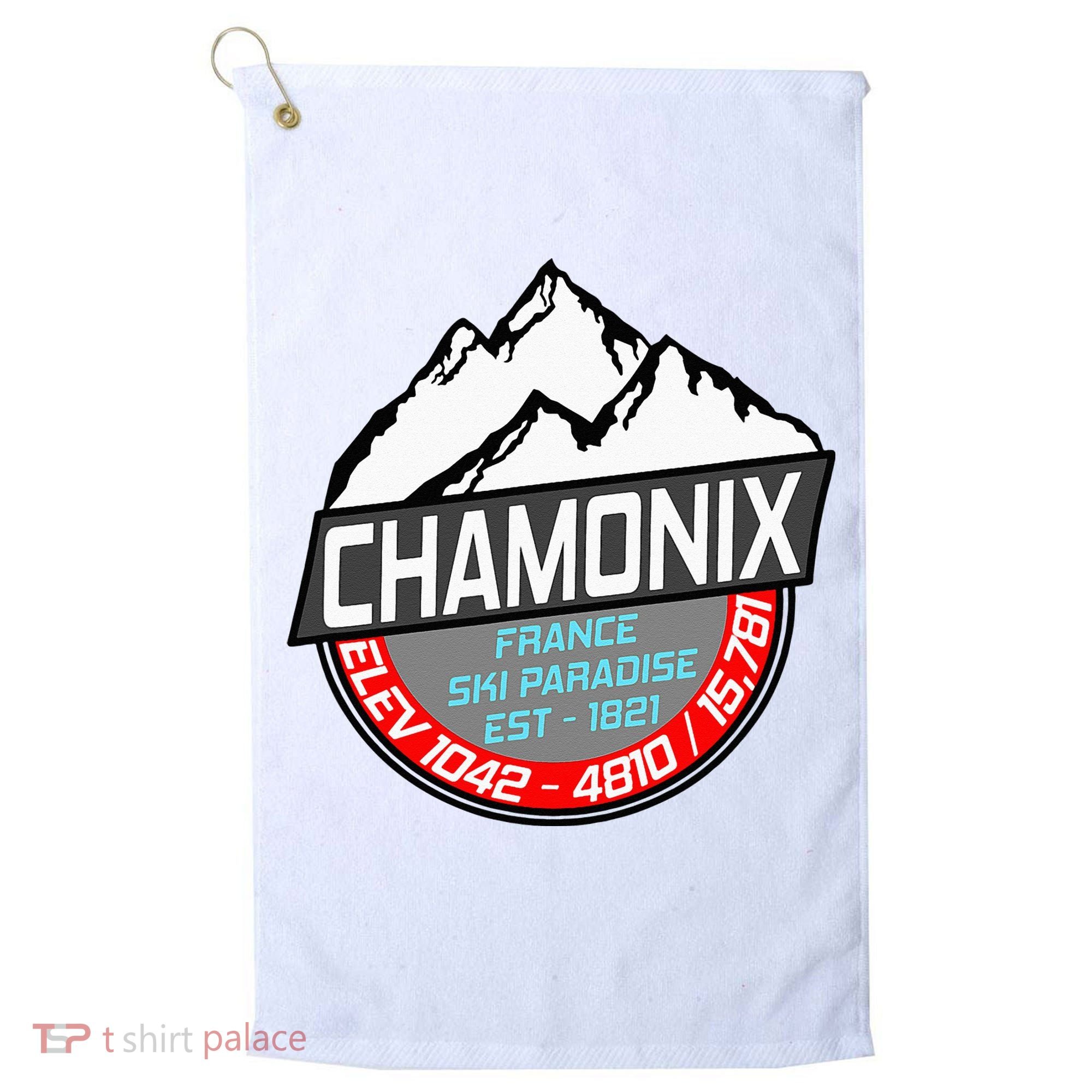 Ski Chamonix Mont Blanc France Skiing Paradise Golf Towel