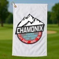 Ski Chamonix Mont Blanc France Skiing Paradise Golf Towel thumb 1