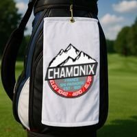 Ski Chamonix Mont Blanc France Skiing Paradise Golf Towel thumb 2