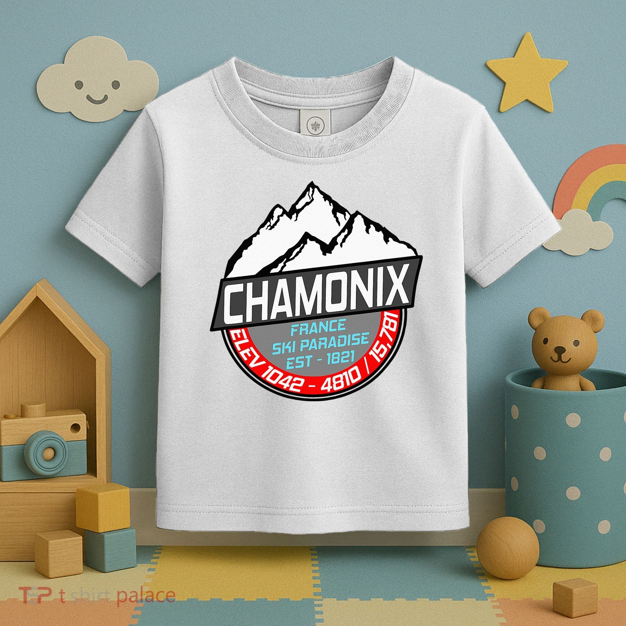 Ski Chamonix Mont Blanc France Skiing Paradise Toddler T-Shirt
