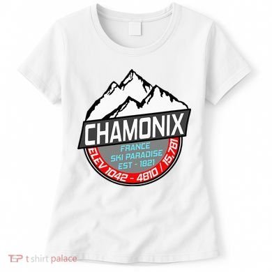 Ski Chamonix Mont Blanc France Skiing Paradise Women's T-Shirt