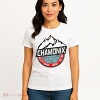 Ski Chamonix Mont Blanc France Skiing Paradise Women's T-Shirt thumb 4