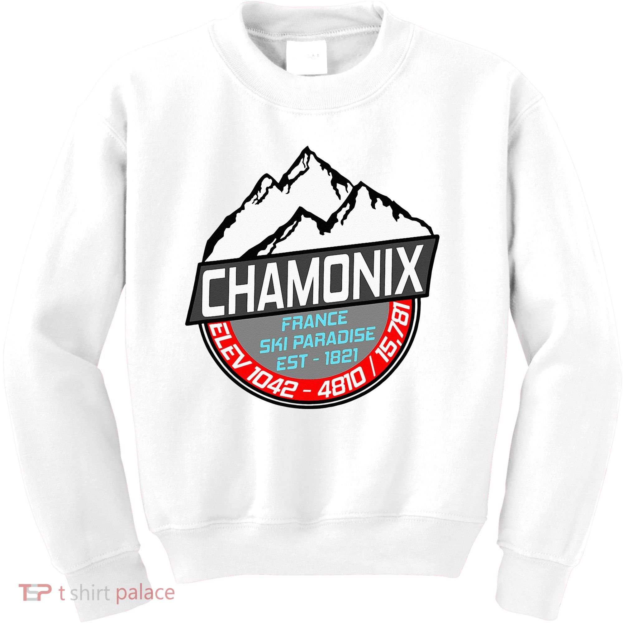 Ski Chamonix Mont Blanc France Skiing Paradise Kids Sweatshirt