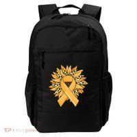Sarcoma Cancer Meaningful Gift Sunflower Sarcoma Cancer Awareness Gift Backpack thumb 0