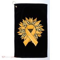 Sarcoma Cancer Meaningful Gift Sunflower Sarcoma Cancer Awareness Gift Golf Towel thumb 0