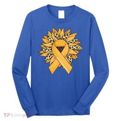 Sarcoma Cancer Meaningful Gift Sunflower Sarcoma Cancer Awareness Gift Long Sleeve Shirt