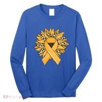Sarcoma Cancer Meaningful Gift Sunflower Sarcoma Cancer Awareness Gift Long Sleeve Shirt thumb 0
