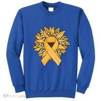 Sarcoma Cancer Meaningful Gift Sunflower Sarcoma Cancer Awareness Gift Sweatshirt thumb 0
