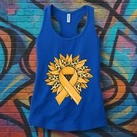 Sarcoma Cancer Meaningful Gift Sunflower Sarcoma Cancer Awareness Gift Women's Tank Top thumb 3