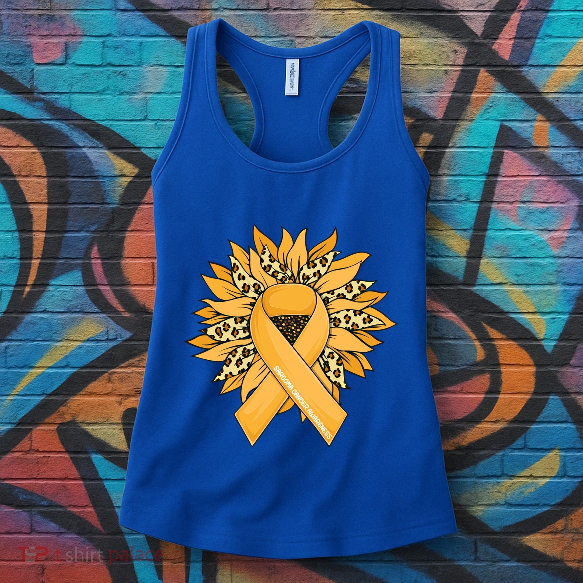 Sarcoma Cancer Meaningful Gift Sunflower Sarcoma Cancer Awareness Gift Women's Tank Top