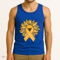 Sarcoma Cancer Meaningful Gift Sunflower Sarcoma Cancer Awareness Gift Tank Top thumb 3