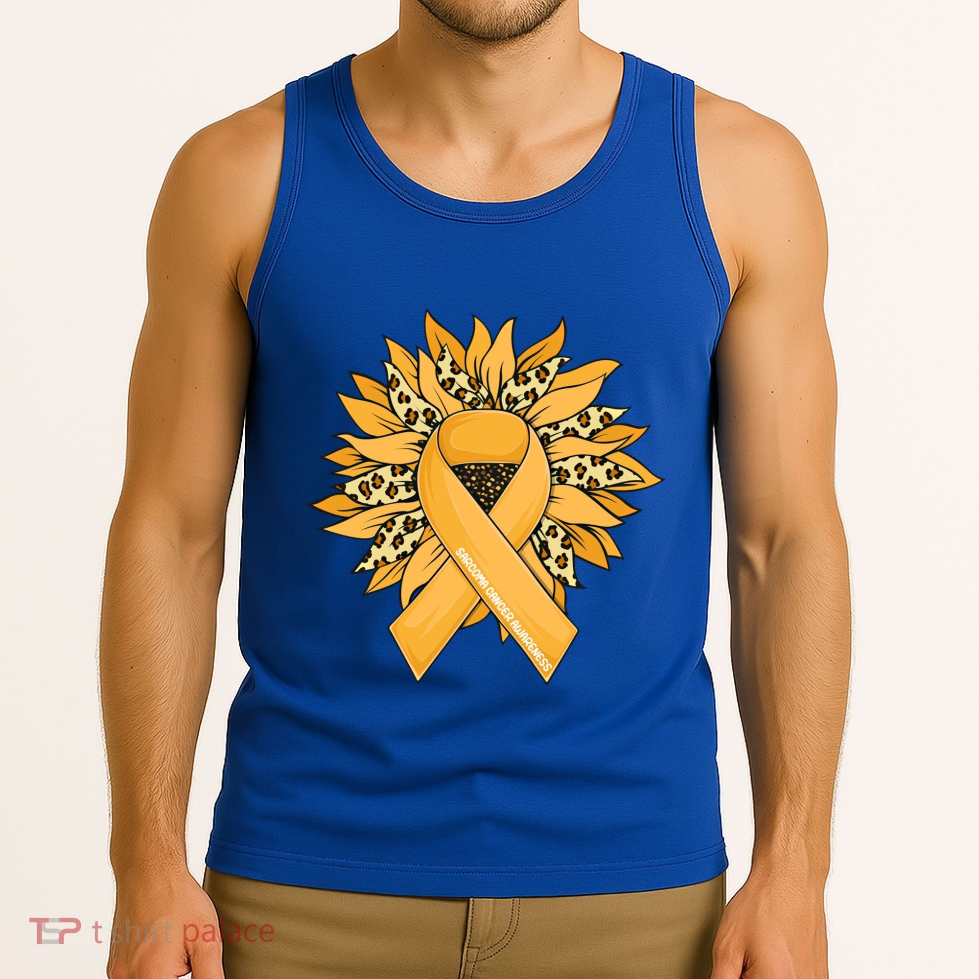 Sarcoma Cancer Meaningful Gift Sunflower Sarcoma Cancer Awareness Gift Tank Top