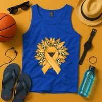 Sarcoma Cancer Meaningful Gift Sunflower Sarcoma Cancer Awareness Gift Tank Top thumb 4