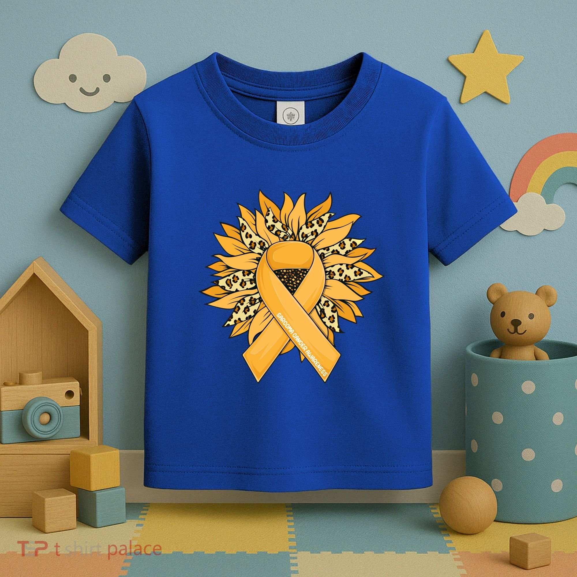 Sarcoma Cancer Meaningful Gift Sunflower Sarcoma Cancer Awareness Gift Toddler T-Shirt