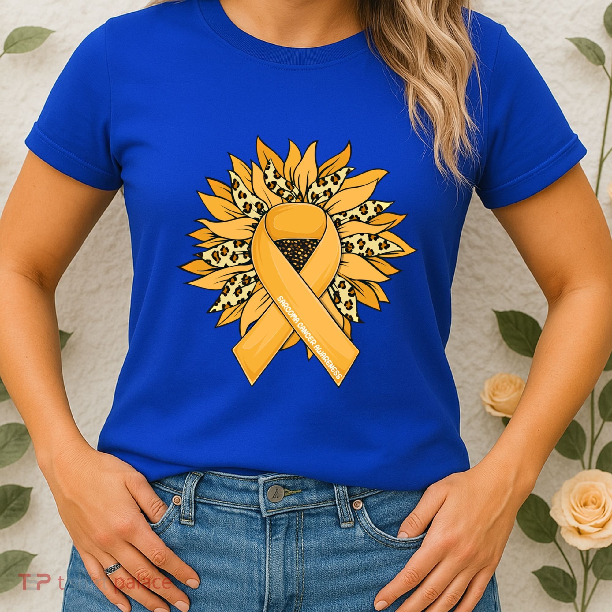 Sarcoma Cancer Meaningful Gift Sunflower Sarcoma Cancer Awareness Gift Women's T-Shirt