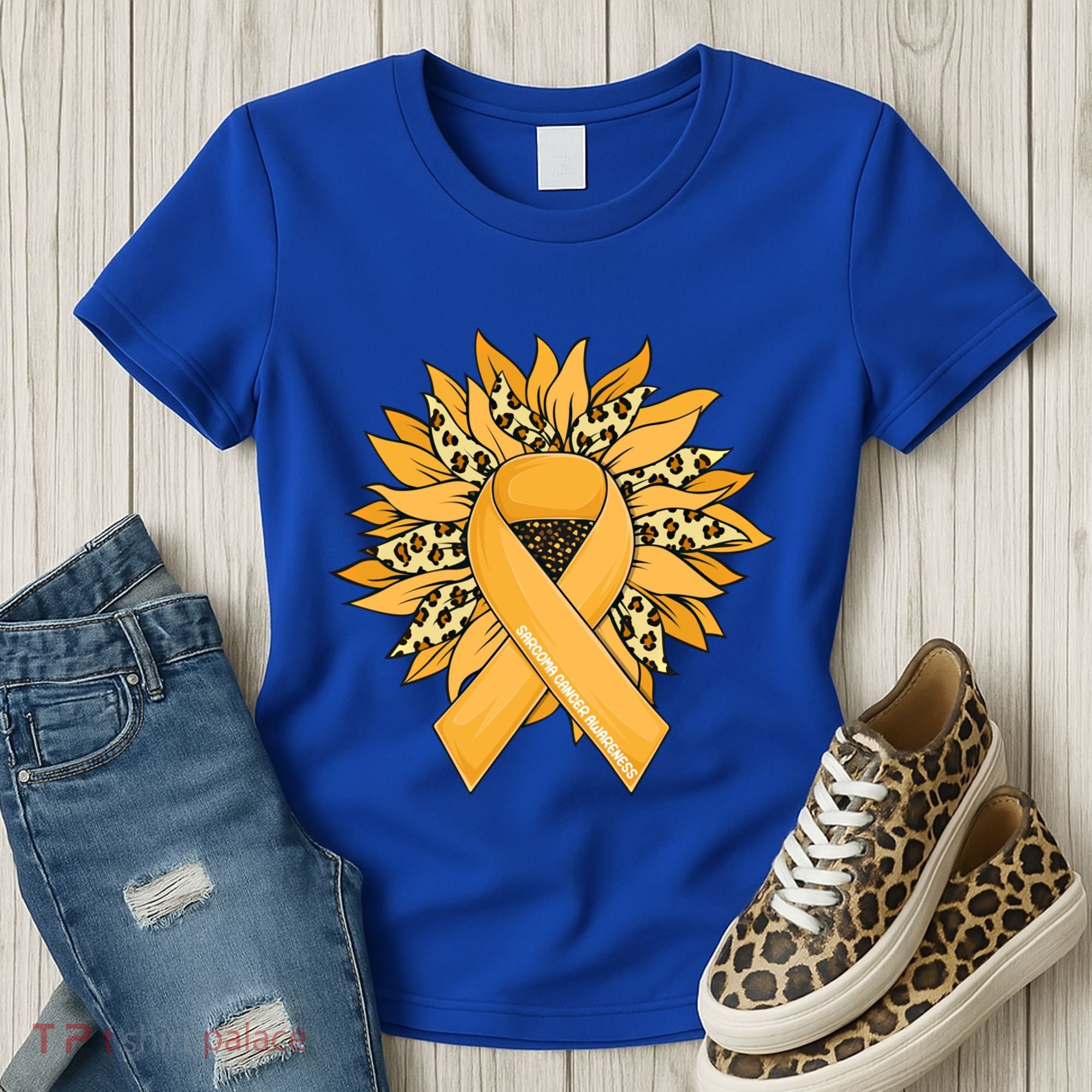 Sarcoma Cancer Meaningful Gift Sunflower Sarcoma Cancer Awareness Gift Women's T-Shirt