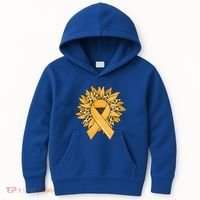 Sarcoma Cancer Meaningful Gift Sunflower Sarcoma Cancer Awareness Gift Kids Hoodie thumb 0