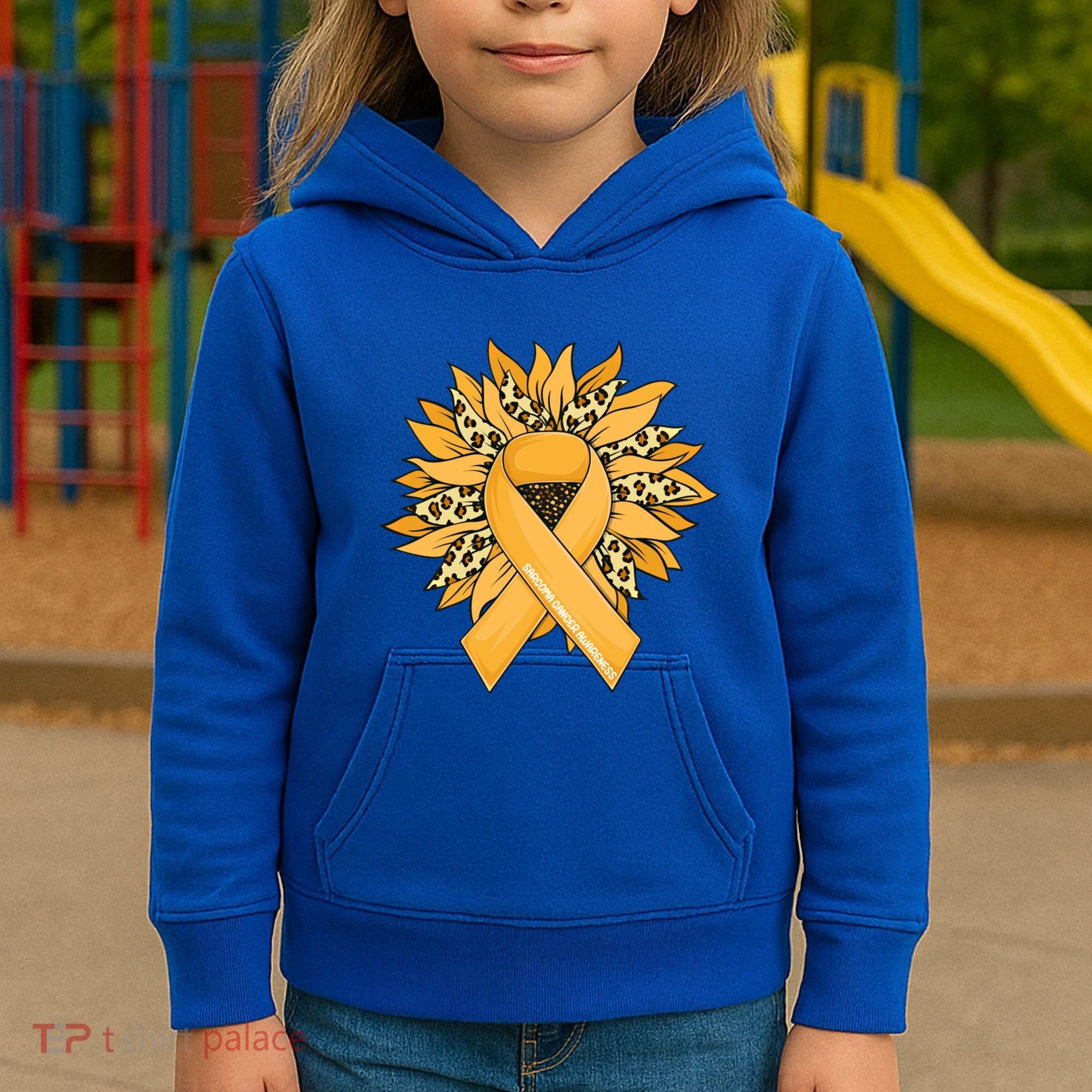 Sarcoma Cancer Meaningful Gift Sunflower Sarcoma Cancer Awareness Gift Kids Hoodie