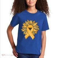 Sarcoma Cancer Meaningful Gift Sunflower Sarcoma Cancer Awareness Gift Kids T-Shirt thumb 2