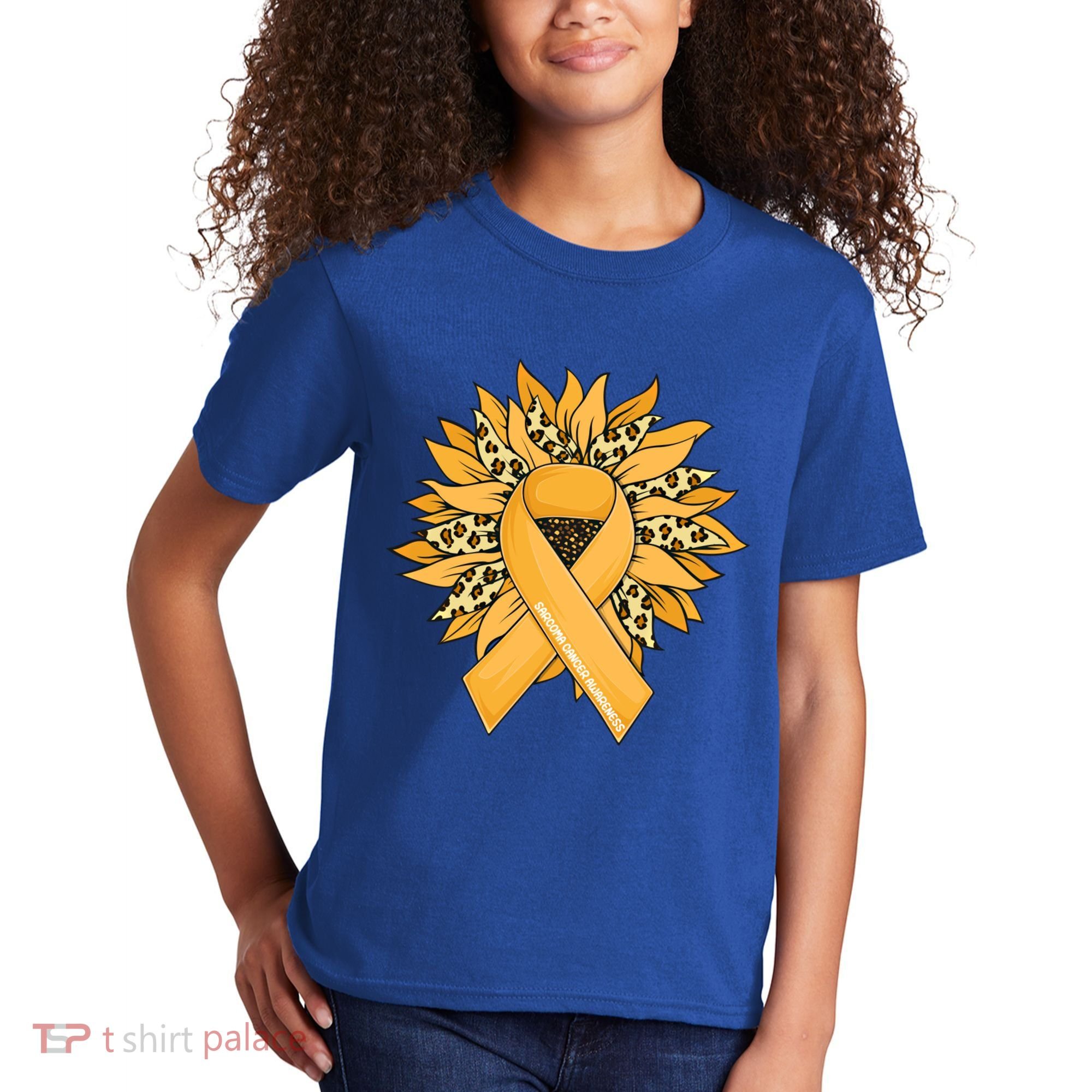 Sarcoma Cancer Meaningful Gift Sunflower Sarcoma Cancer Awareness Gift Kids T-Shirt