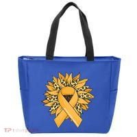 Sarcoma Cancer Meaningful Gift Sunflower Sarcoma Cancer Awareness Gift Tote Bag thumb 0