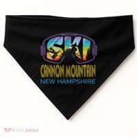 Ski Cannon Mountain New Hampshire Skiing Vacation USA-Made Doggie Bandana thumb 0