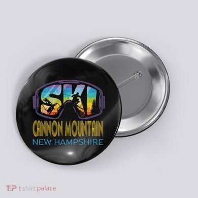 Ski Cannon Mountain New Hampshire Skiing Vacation Button