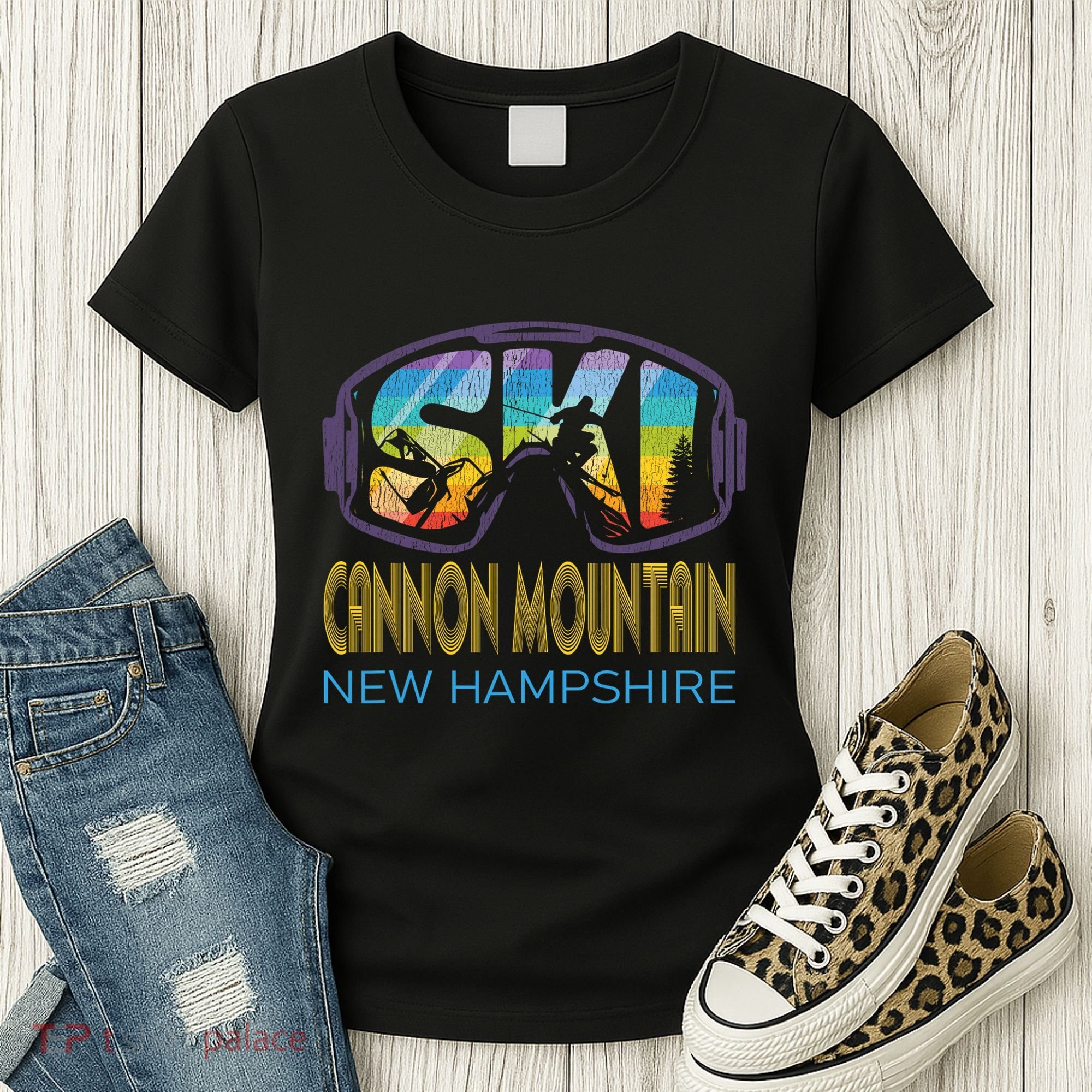 Ski Cannon Mountain New Hampshire Skiing Vacation Women's T-Shirt