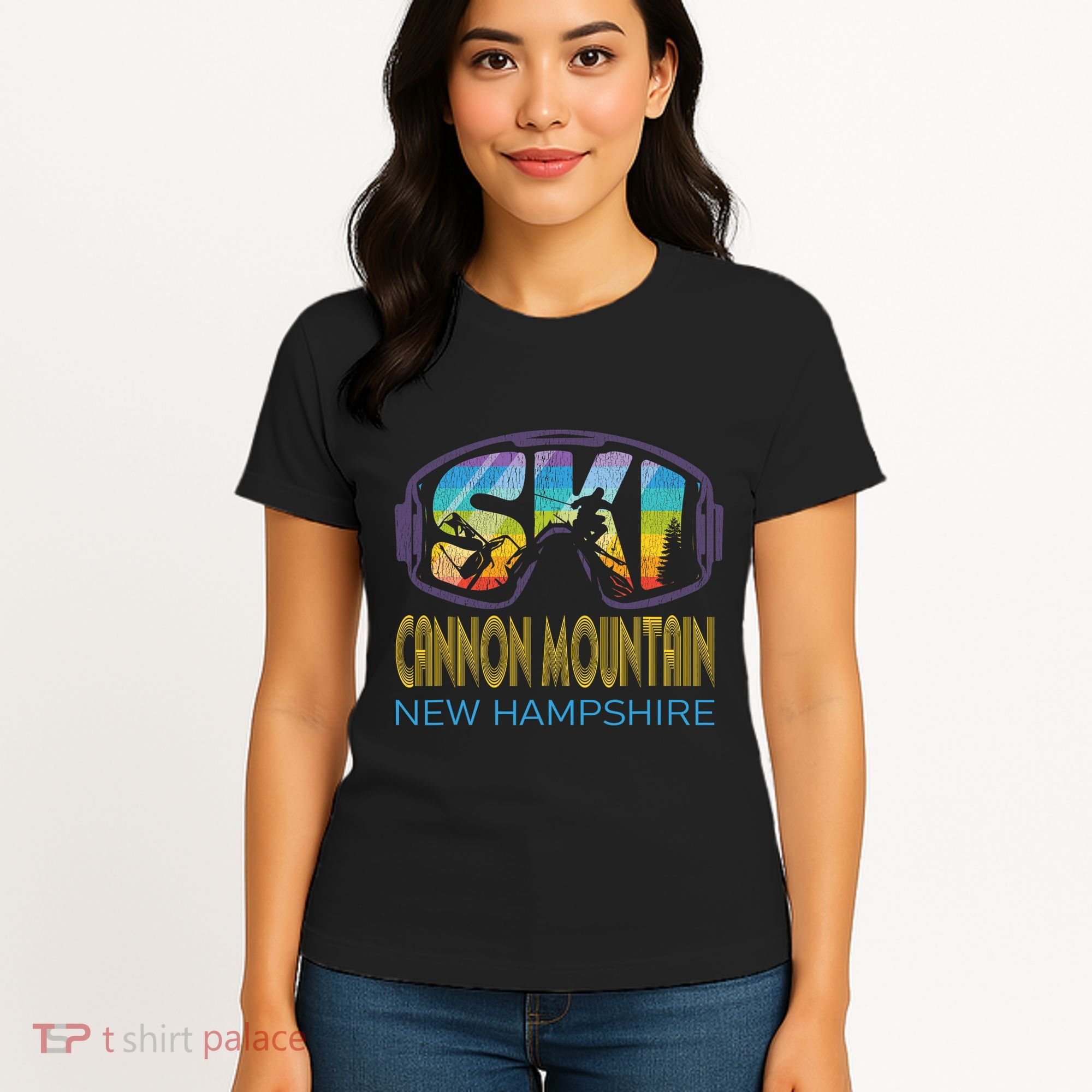 Ski Cannon Mountain New Hampshire Skiing Vacation Women's T-Shirt