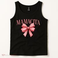 Spanish Compliment Mamacita Latino Hot Women Coquette Bow Tank Top thumb 2