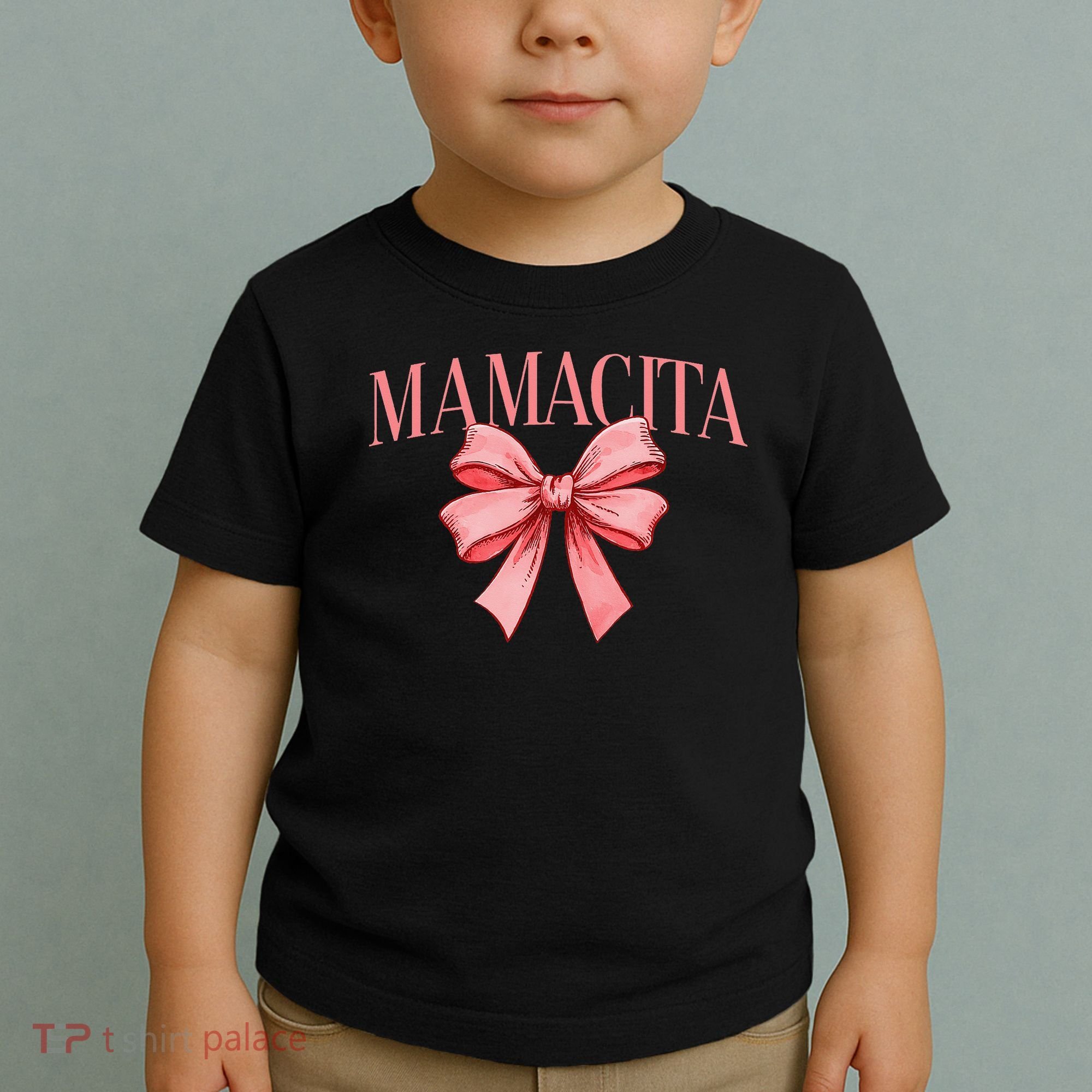 Spanish Compliment Mamacita Latino Hot Women Coquette Bow Toddler T-Shirt