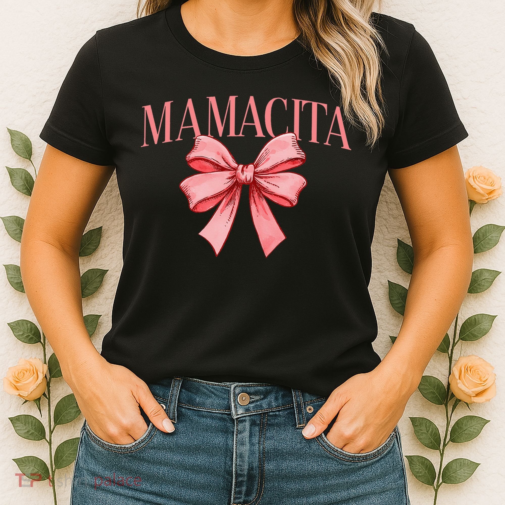 Spanish Compliment Mamacita Latino Hot Women Coquette Bow Women's T-Shirt