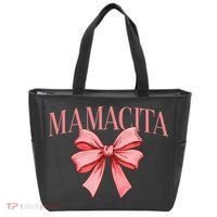 Spanish Compliment Mamacita Latino Hot Women Coquette Bow Tote Bag thumb 0