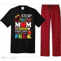 Stop Crying Mom It's My First Day Of PreK Back To School Pajama Set thumb 0